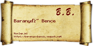 Baranyó Bence névjegykártya