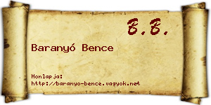 Baranyó Bence névjegykártya